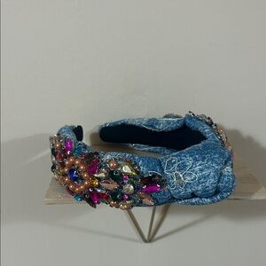 Embellished Denim Headband
